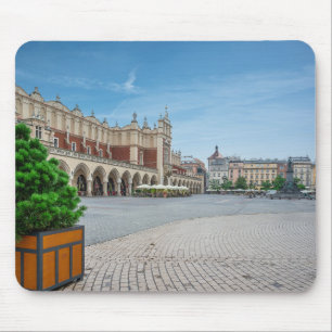 Main square in Krakow old town, Poland Mouse Pad