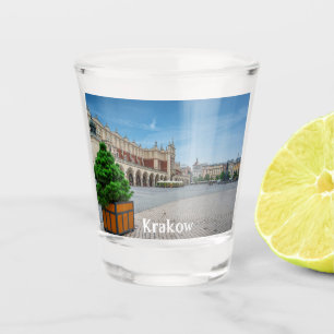 Main square in Krakow old town, Poland Shot Glass