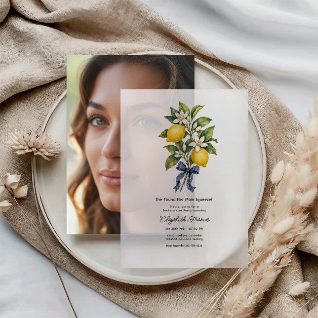 Main Squeeze Amalfi Coast Italian Bachelorette Vellum Invitations (Main Squeeze Amalfi Coast Italian Bachelorette Vellum Invitation)