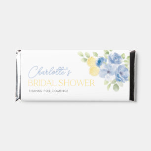 Main Squeeze Blue Floral Bridal Shower Chocolate Hershey Bar Favors
