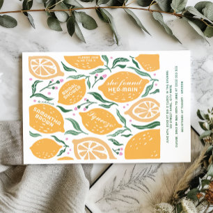 Main Squeeze Boho Chic Retro Bridal Shower Invitation