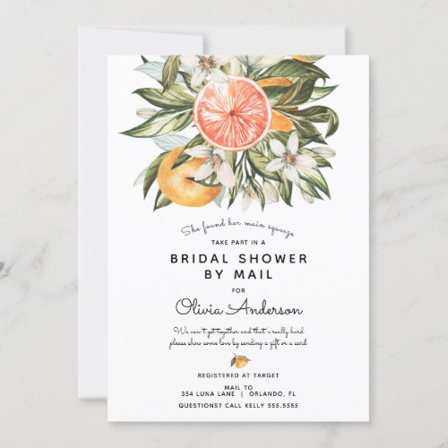 Main Squeeze Bridal Shower By Mail Invitation