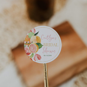 Main Squeeze Bridal Shower Classic Round Sticker