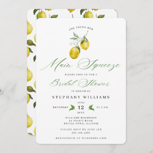 Main Squeeze Bridal Shower Invitation