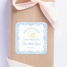 Main Squeeze Bridal Shower Lemon Blue Favor