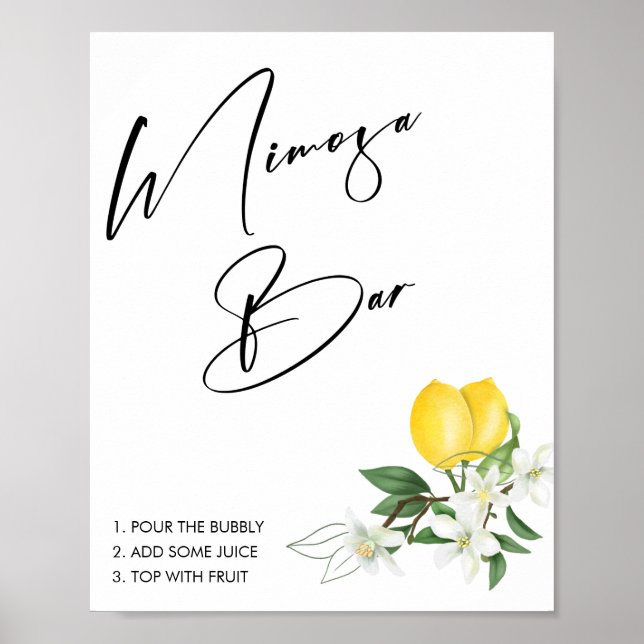 Main Squeeze Bridal Shower Mimosa Bar Sign (Front)