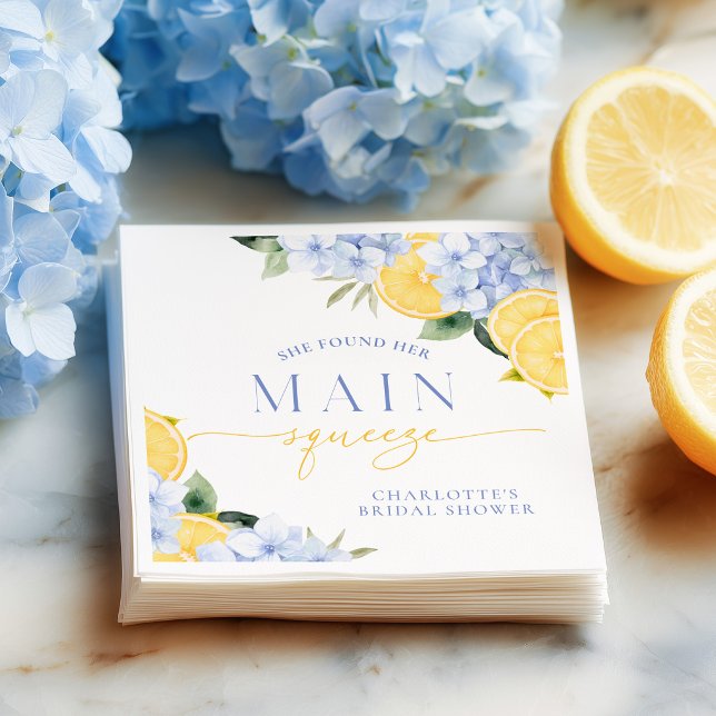 Main Squeeze Bridal Shower Paper Napkin (Creator Uploaded)
