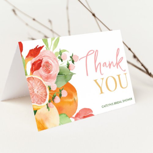 Main Squeeze Bridal Shower Thank You Card