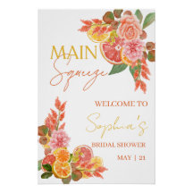 Main Squeeze Bridal Shower Welcome Sign