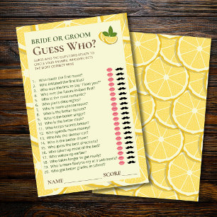 Main Squeeze Bride or Groom Game   Lemon Bridal