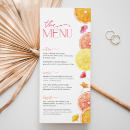 Main Squeeze Bright Citrus Bridal Shower Menu