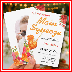 Main Squeeze   Chic Citrus Bridal Shower Invitation