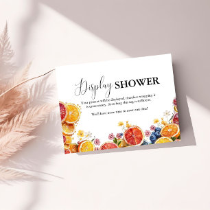 Main Squeeze Citrus bridal shower DIsplay  Enclosure Card