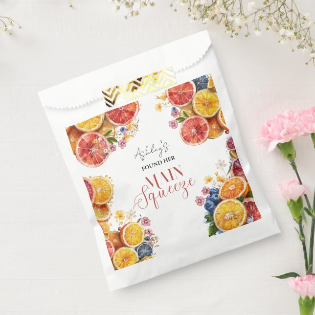 Main Squeeze Citrus Bridal Shower  Favor Bag (Sealed)