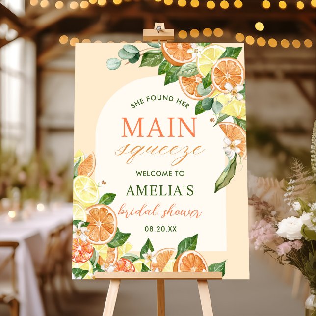 Main Squeeze Citrus Bridal Shower Foam Board (Creator Uploaded)