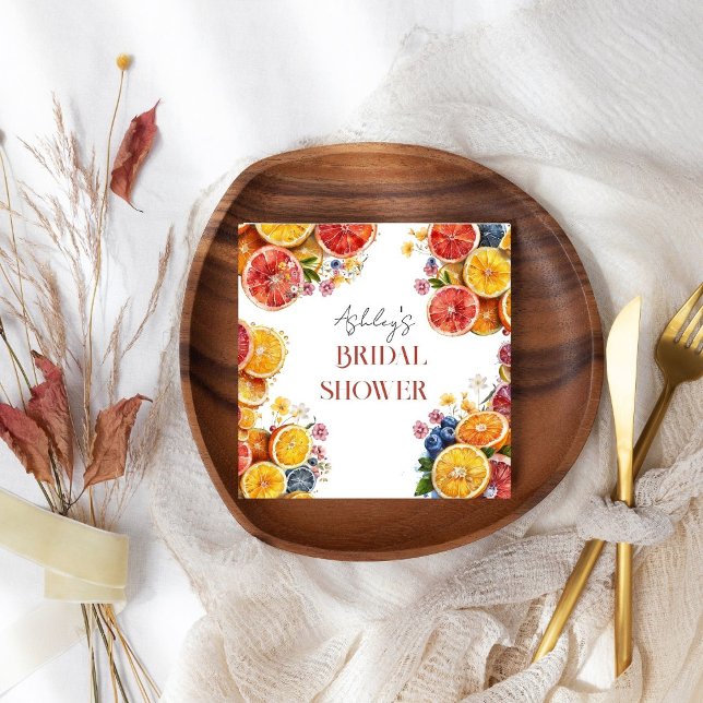 Main Squeeze Citrus Bridal Shower  Napkins (Creator Uploaded)