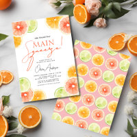 Main Squeeze Citrus Bridal Shower Orange