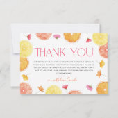 Main Squeeze Citrus Bridal Shower Thank You Card (Front)