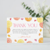 Main Squeeze Citrus Bridal Shower Thank You Card (Standing Front)