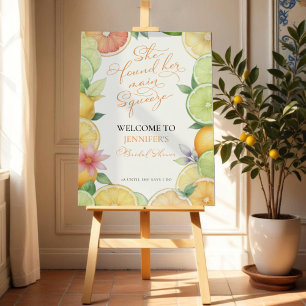 Main Squeeze Citrus Bridal Shower Welcome Sign