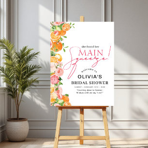 Main Squeeze Citrus Bridal Shower Welcome Sign