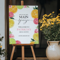 Main Squeeze Citrus Floral Bridal Shower Welcome 