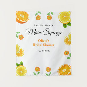 Main Squeeze Citrus Lemon Bridal Shower Backdrop