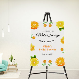 Main Squeeze Citrus Lemon Bridal Shower Welcome  Foam Board