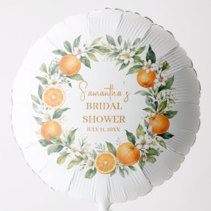 Main Squeeze Citrus Orange Bridal Shower Balloon
