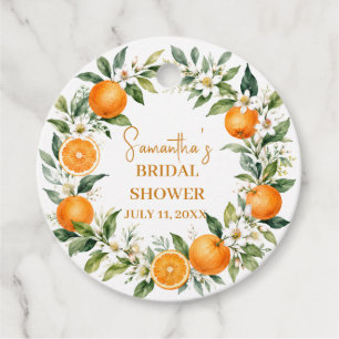 Main Squeeze Citrus Orange Bridal Shower Favor Tags