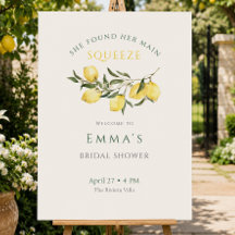 Main Squeeze Citrus Sage Bridal Shower Welcome