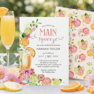 Main Squeeze Citrus Summer Bridal Shower Invitation