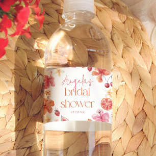Main Squeeze Citrus Summer Bridal Shower Water Bottle Label
