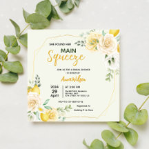 Main Squeeze Elegant Bridal Shower Invitation