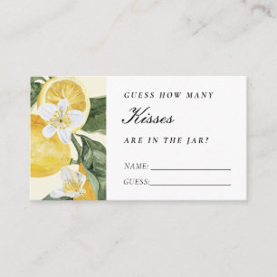 Main Squeeze How Many Kisses Bridal Shower Enclosure Card