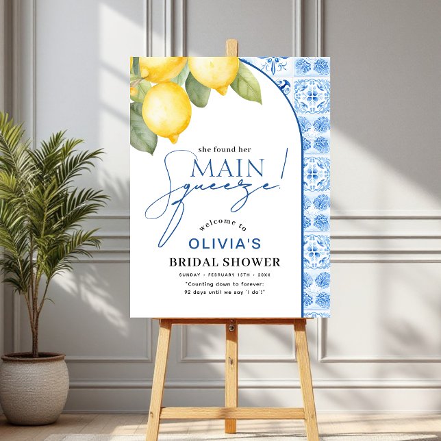 Main Squeeze Italian Bridal Shower Welcome Sign (Creator Uploaded)