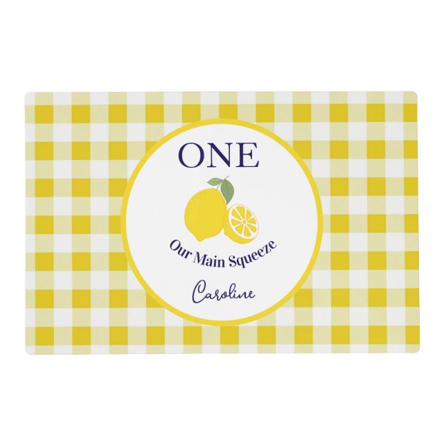 Main Squeeze Laminated Placemat Kids Birthday (Front)