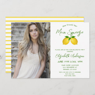 Main Squeeze Lemon Bachelorette Party Invitation
