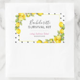 Bachelorette Survival Kit Rectangular Sticker | Zazzle