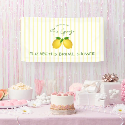 Main Squeeze Lemon Bridal Shower Banner