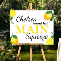Main Squeeze Lemon Bridal Shower Custom Poster