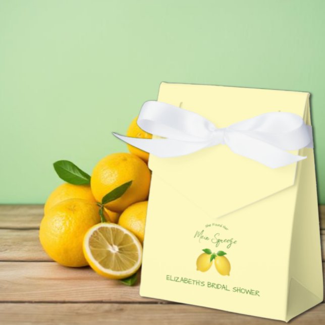 Main Squeeze Lemon Bridal Shower Favor Boxes (Creator Uploaded)