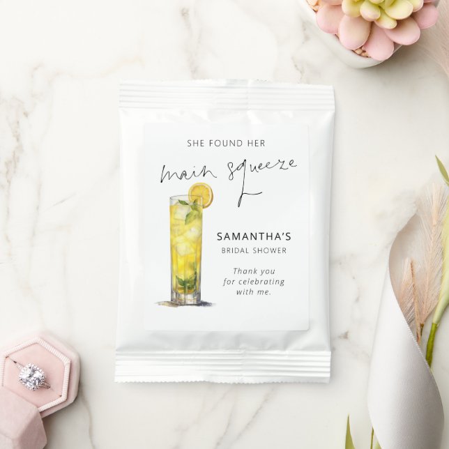 Main Squeeze Lemon Bridal Shower Favor Lemonade Drink Mix (Wedding)