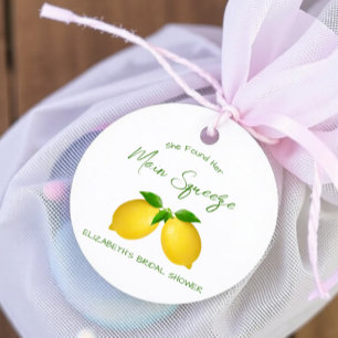 Main Squeeze Lemon Bridal Shower Favor Tags