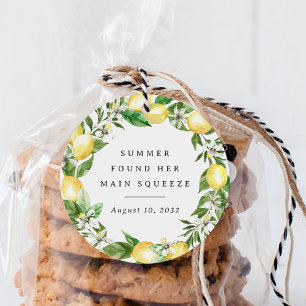 Main Squeeze Lemon Bridal Shower Favor Tags