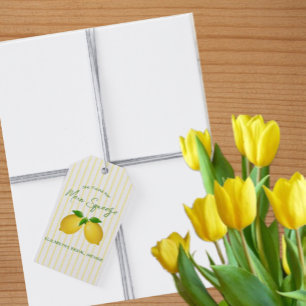 Main Squeeze Lemon Bridal Shower Gift Tags