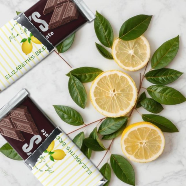 Main Squeeze Lemon Bridal Shower Hershey Bar Favors (Creator Uploaded)