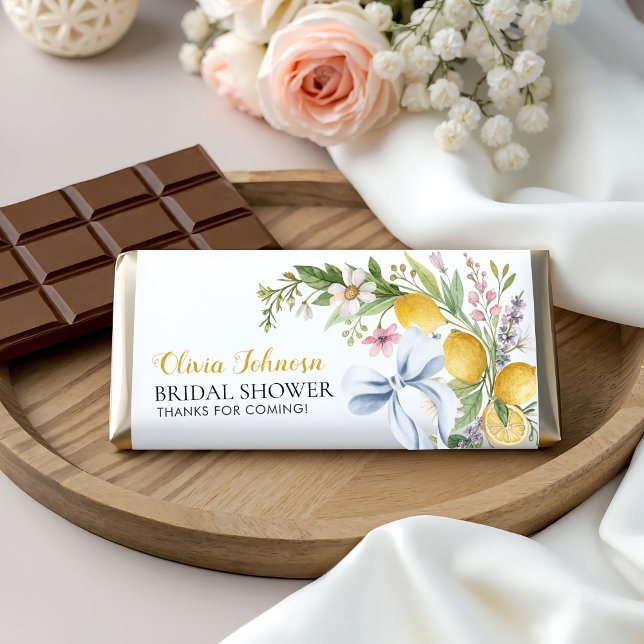 Main Squeeze Lemon Bridal Shower Hershey Bar Favors (Creator Uploaded)