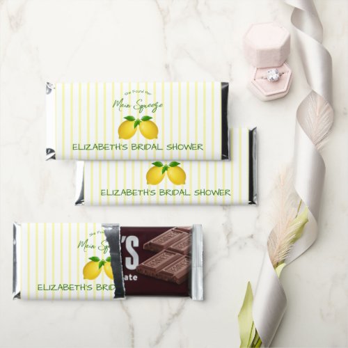 Main Squeeze Lemon Bridal Shower Hershey Bar Favors