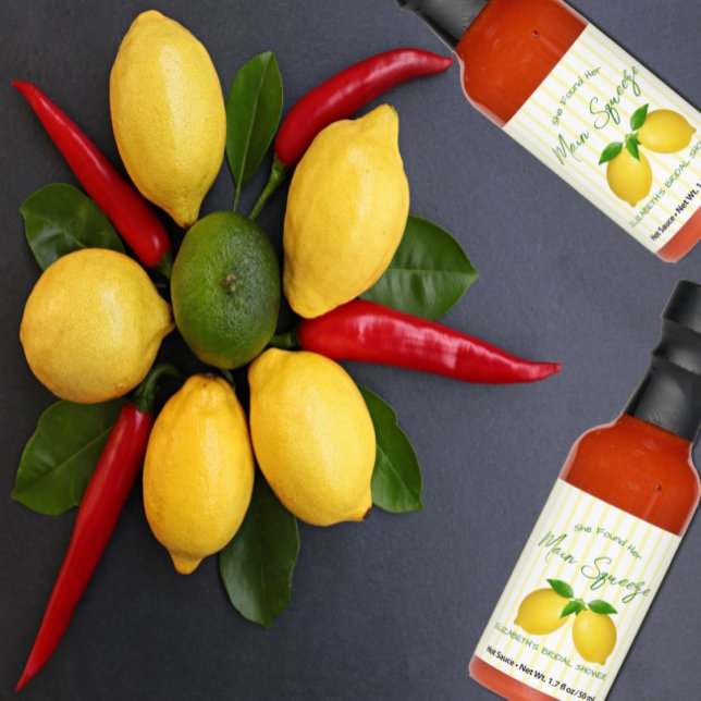 Main Squeeze Lemon Bridal Shower Hot Sauces (Creator Uploaded)